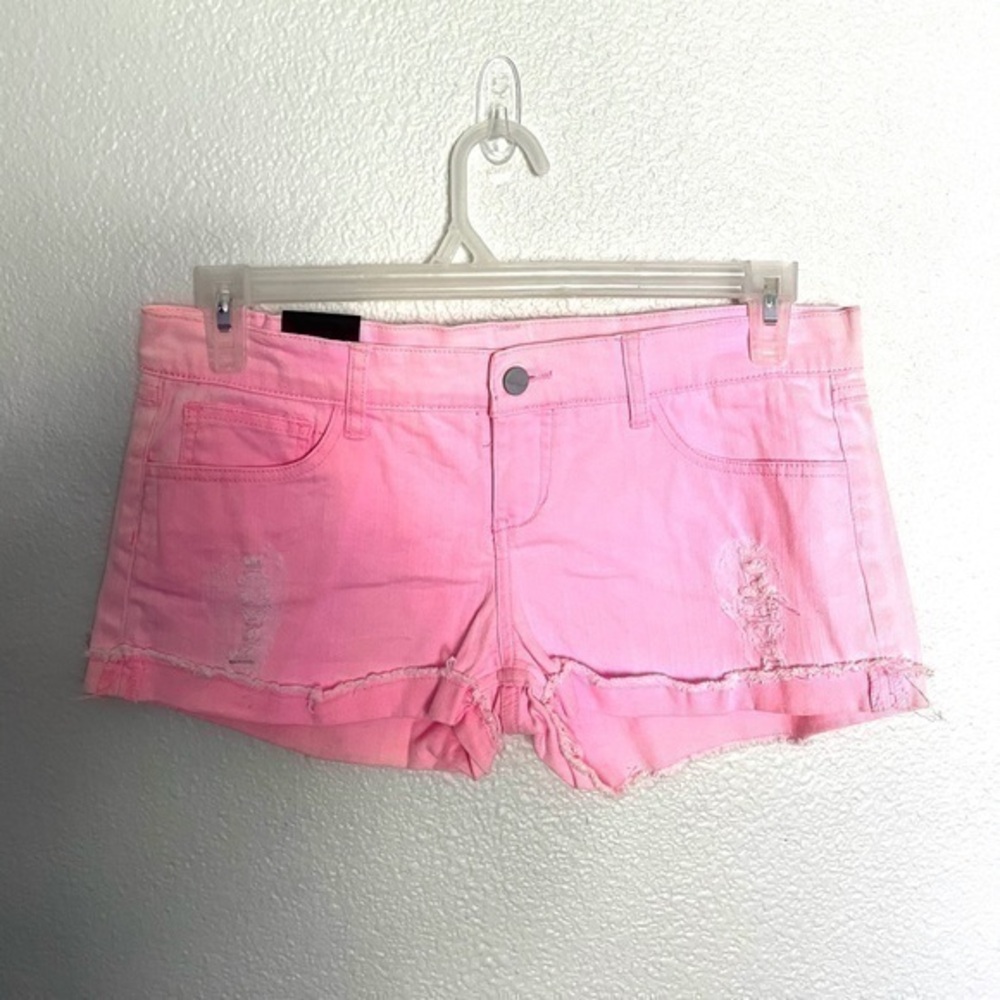 FORMULA pink distressed cut off  jean shorts - 9